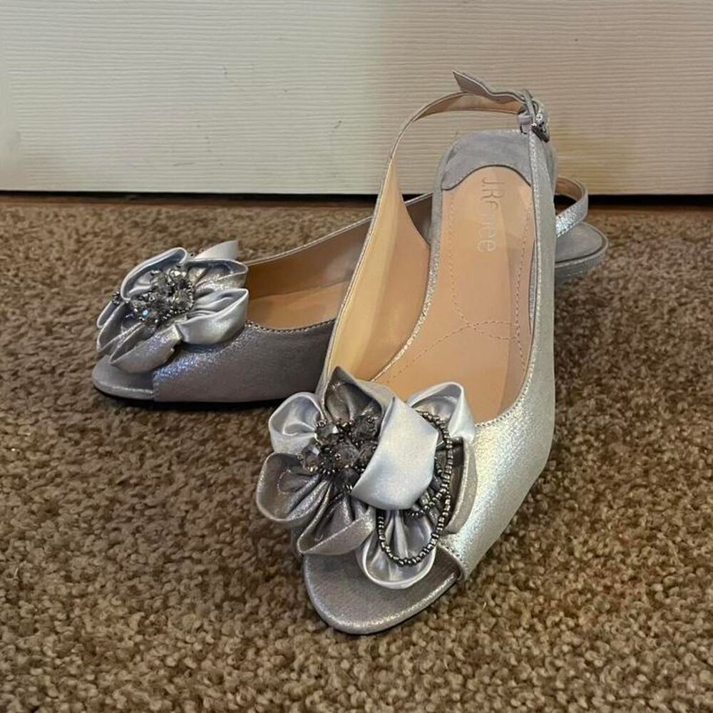 J-renee Women's Silver Ballet-shoes